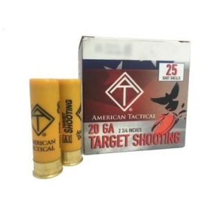 ATI 20ga Target Load 2.75 inch Shotgun Shells - #9 | 7/8 oz. | 1210 fps | 1 Case (10 boxes/250rds)