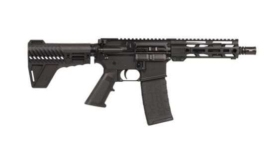 ATI MILSPORT Forged Aluminum AR Pistol - Black | 5.56NATO | 7.5" Barrel | 7" M-LOK Rail | Breach Brace