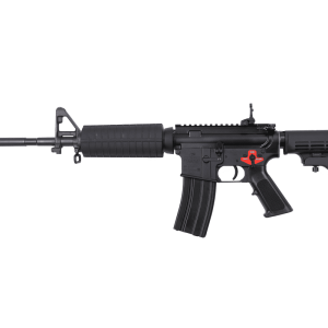 Bushmaster M4 Patrolman's Flat Top AR15 Rifle - Black | 5.56NATO | 16" Barrel | M4 Handguard | A2 Flash Hider | M4 Collapsible Stock | Flip-Up Rear Sight | BFS III Trigger Equipped