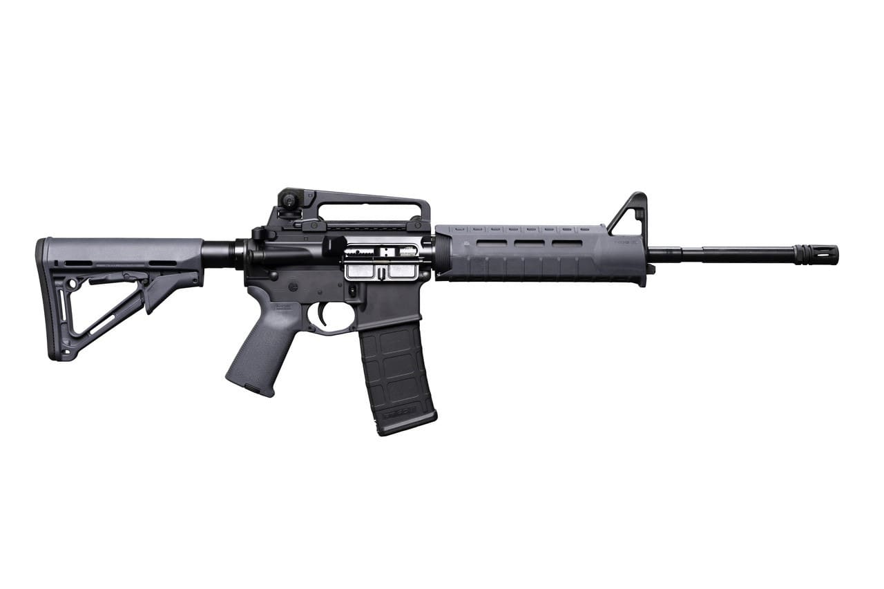 Bushmaster M4 Patrolman's MOE AR15 Rifle - Gray | 5.56NATO | 16" Barrel | Magpul MOE Furniture w/ Detachable Carry Handle | A2 Birdcage flash hider