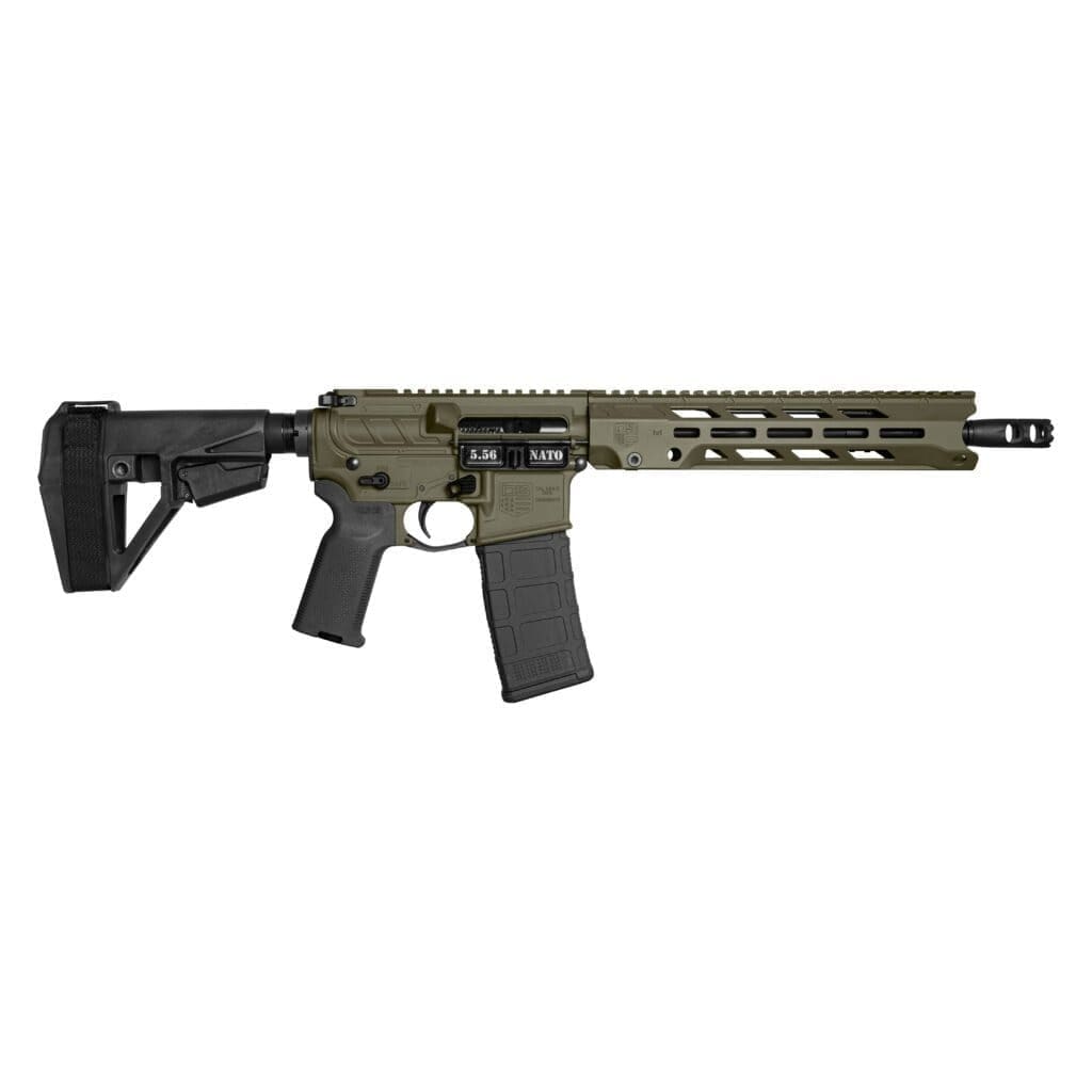 Diamondback Obsidian DB15 AR Pistol - OD Green | 5.56NATO | 11.5" Barrel | 11" M-LOK Handguard | SBA5 Brace