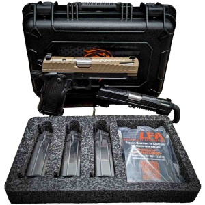 LFA Apollo 11 Combo Kit - 9mm | FDE 5" and Black 4.15" Slides | 1x17rd Mag | Hard Case