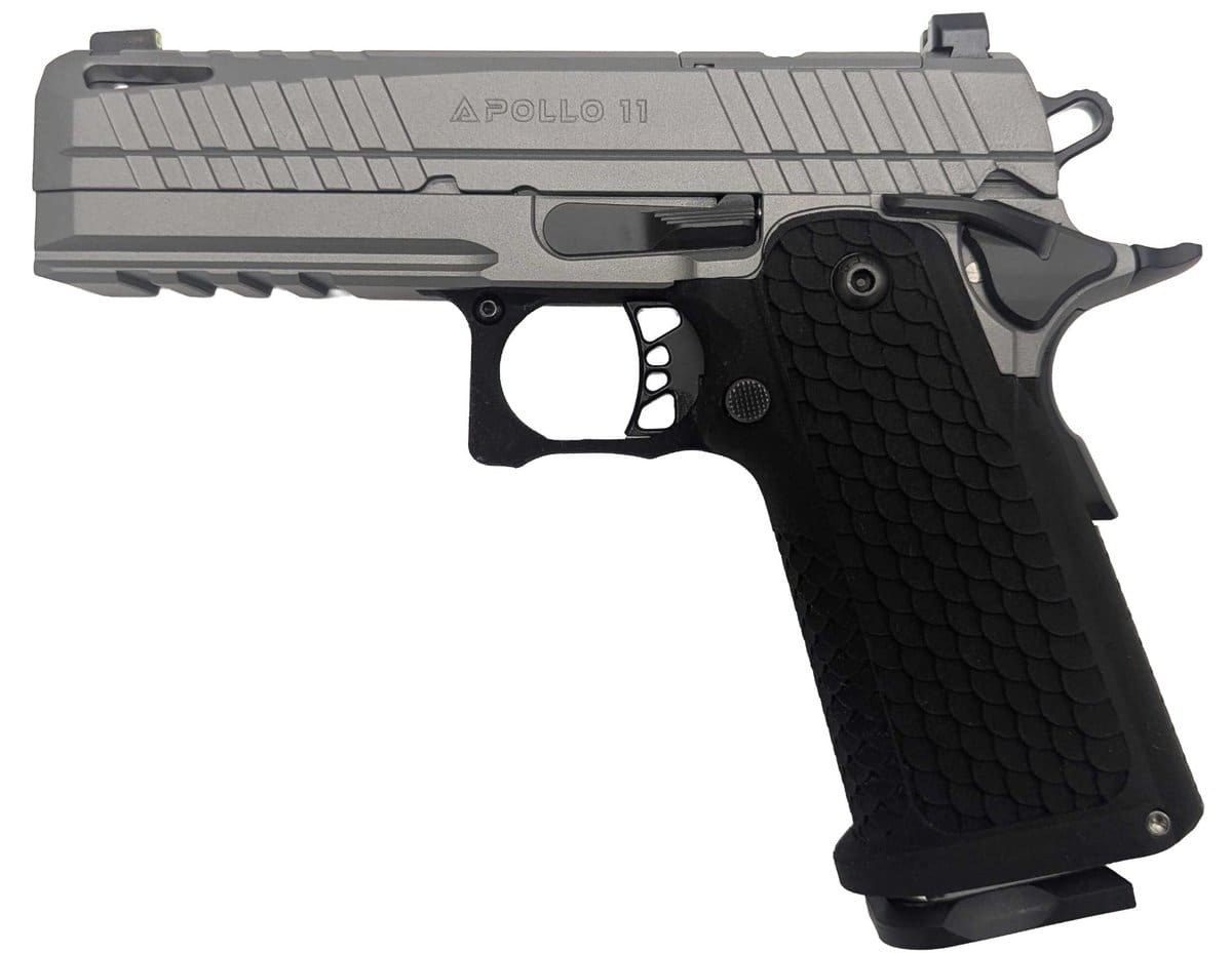 LFA Apollo 11 Compact Pistol - 9mm | Grey |Aluminum Grip | 4.1" | 1x17rd Mag