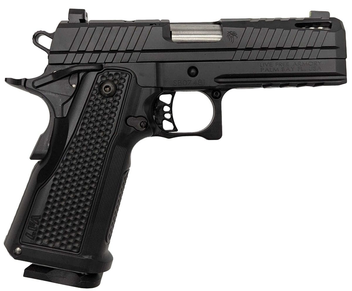 LFA Apollo 11 Compact Pistol - 9mm | Black |Aluminum Grip | 4.1" Ported | 1x17rd Mag