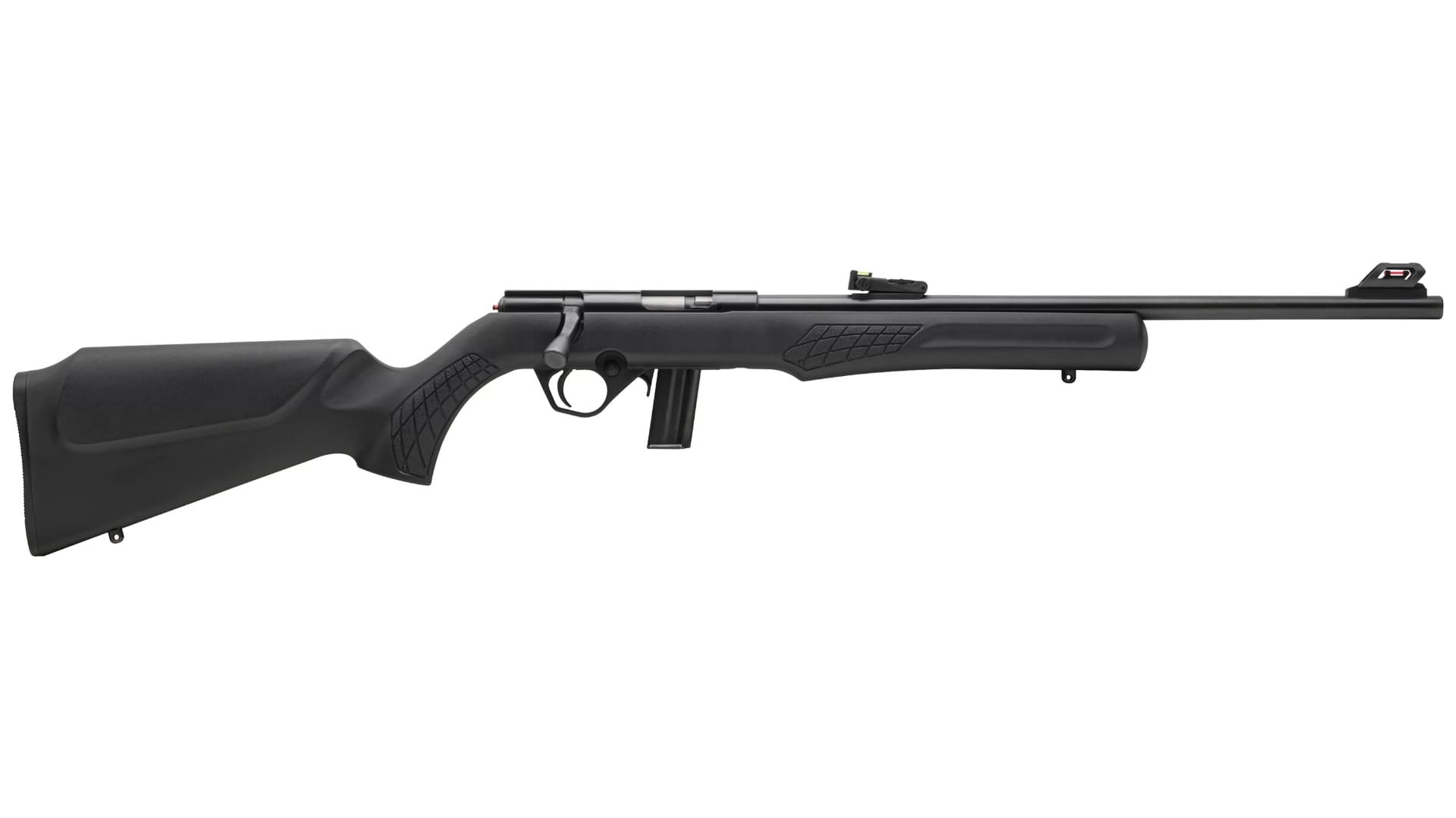Rossi Bolt Action Rimfire Rifle - Black | .22 LR | 18.5" Barrel | 10rd | Polymer Stock | Fiber Optic Sight