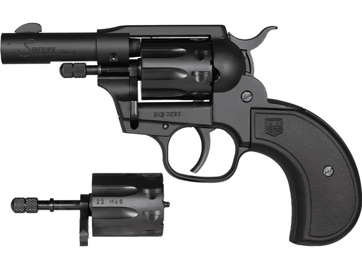 Diamondback Firearms Sidekick Revolver - Black Cerakote | .22LR / .22Mag | 3" Barrel | 9rd | Birds Head Grip