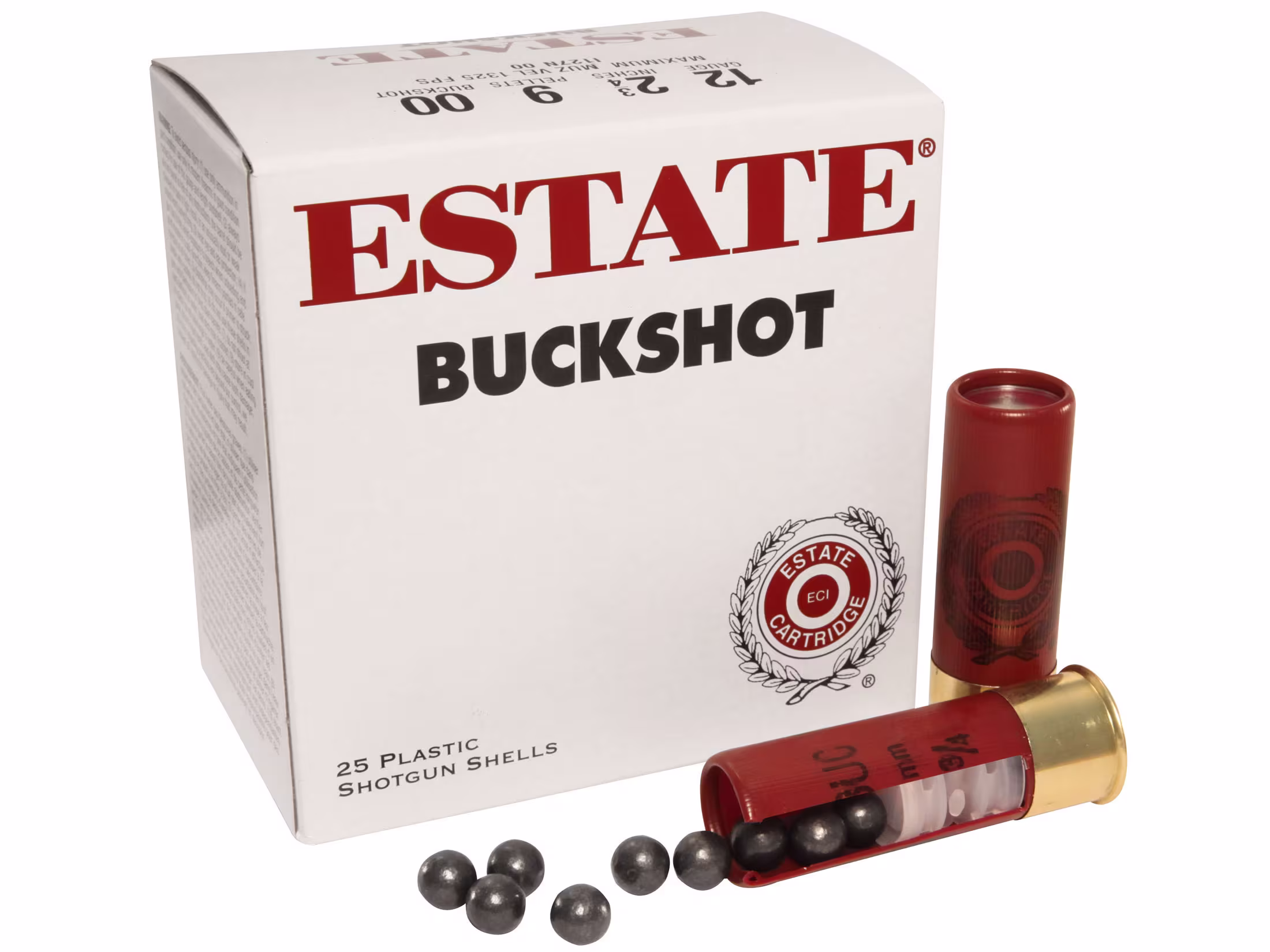 ESTATE HV 12GA 23/4 00BUCK 9PELLET 25RD BX 250RD CASE