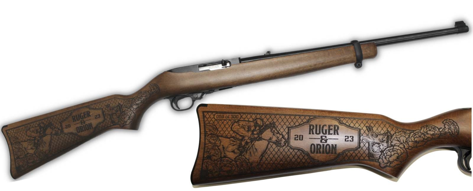 RUGER 10/22 22LR RIFLE BLUED/BIRCH BELMONT EXCLUSIVE