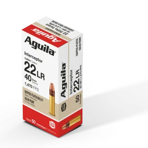 AGUILA 22LR INTERCEPTR CPSP 40GR 50RD BX 20 BXS PER CS