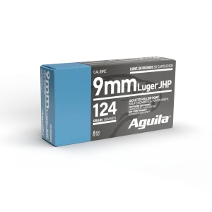 AGUILA 9MM 124GR JHP 50RD BOX 10 BXS PER CS