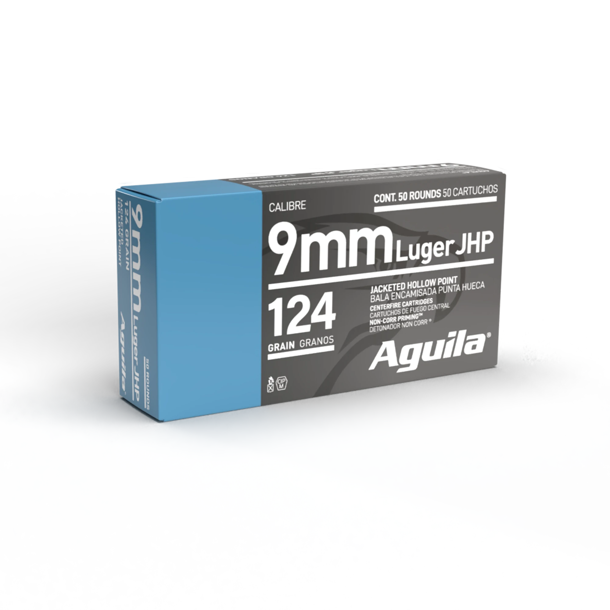 AGUILA 9MM 124GR JHP 50RD BOX 10 BXS PER CS