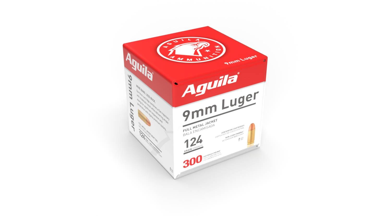 AGUILA 9MM FMJ 124GR BULK PK 300RD 4 PER CS