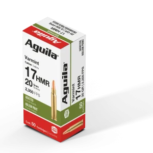 AGUILA 17HMR JHP 20GR 50RDS PER BOX 20 BXS PER CS
