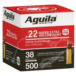 AGUILA 22LR HOLLOW PNT 38G CPHP 500RD BOX 4 PER CS