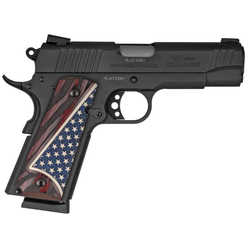 TAURUS 1911 COMMANDER 45ACP 4.25"BLK, US FLAG GRIP