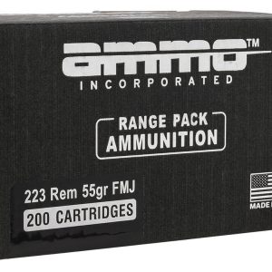 AMMO INC 223REM 55GR FMJ BRASS 200RD RANGE PACK 1200RD CASE