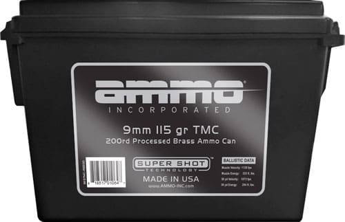 AMMO INC 9MM LUGER 115GR TMC BRASS