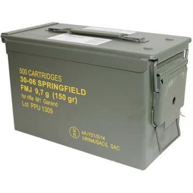 PPU 3006 150GR FMJ M1 GARAND 500RD CAN