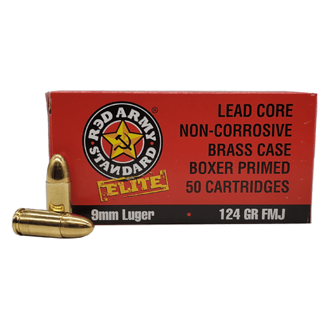 RED ARMY 9MM 124GR BRASS LCFMJ 50RD