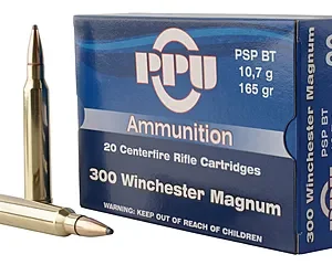 PPU 300 WIN MAG 165GR PSP BT 20RD BOX 10 BOXES PER CASE