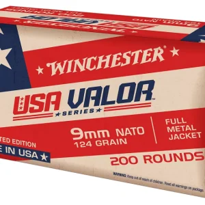 WINCHESTER USA VALOR 9MM NATO 124G FMJ 200RD VP