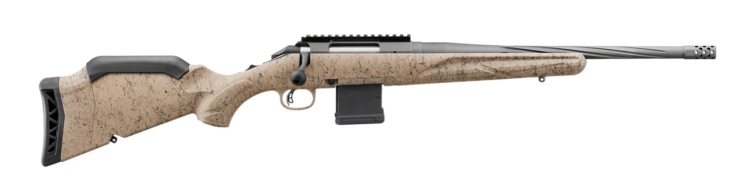 RUGER AMERICAN G2 RANCH RFL 300BLK 16.1" FDE SPLATTER 10RD