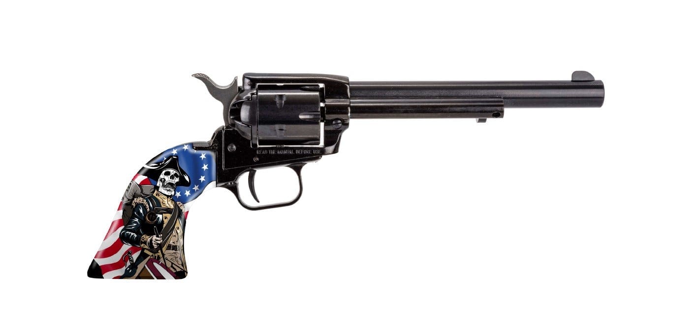 HERITAGE ROUGHRIDER 22LR BLK 6.5" 6RD INDEPENDCE DAY GRIPS