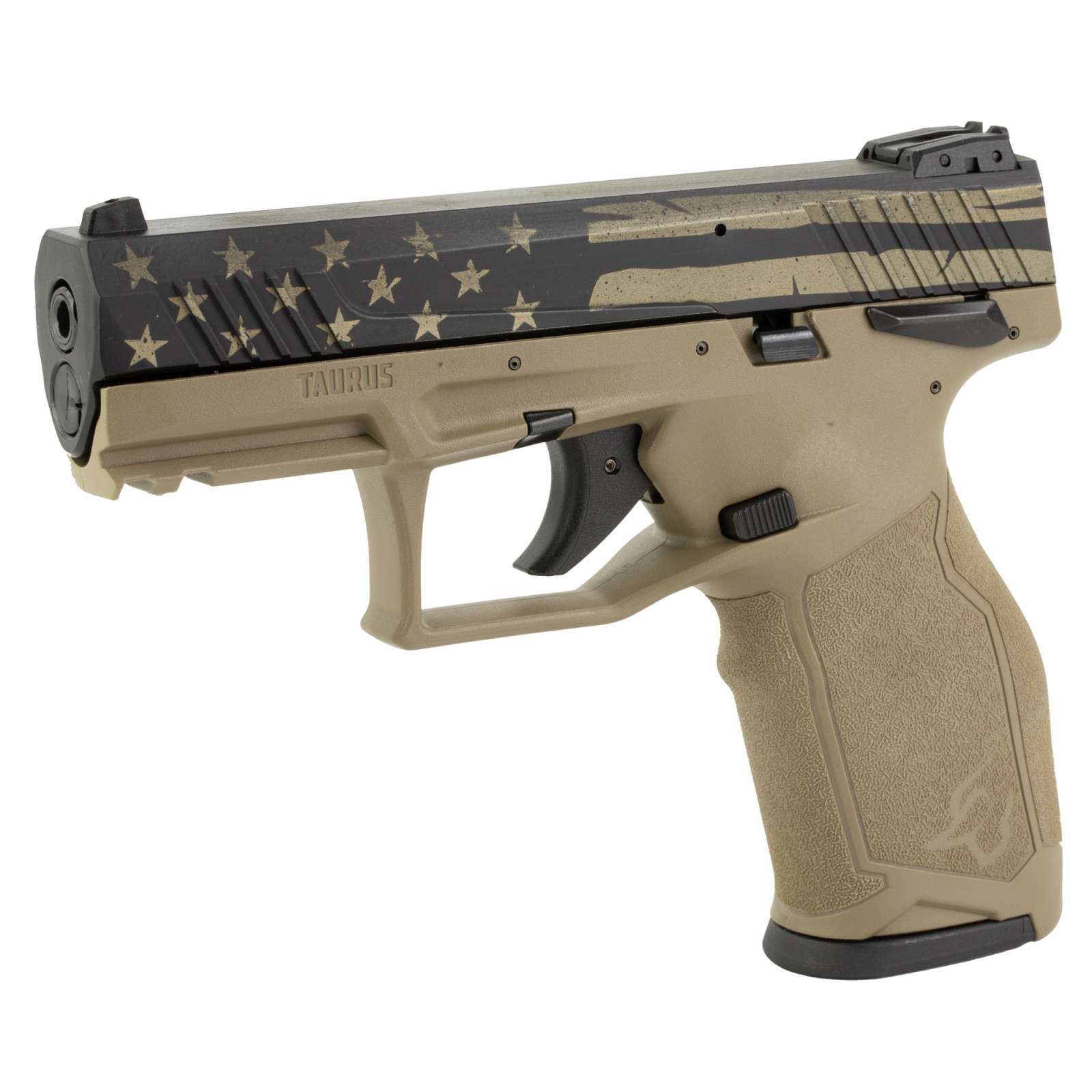 TAURUS TX22 22LR PSTL 4" BLK/US FLAG DISTRESSED 2-16RD