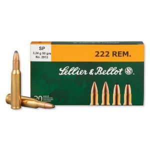 SELLIER & BELLOT 222 REM 50GR SP 20RD BOX 60 BOXES PER CASE