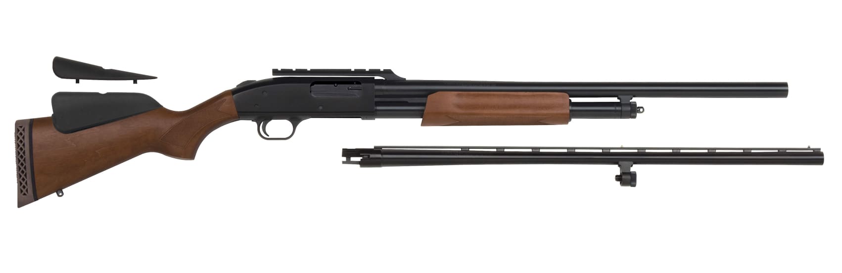 MOSSBERG 500 COMBO 12G 24"/28" VENT RIB/SCOPE BASE BLUED/WOOD 5RD