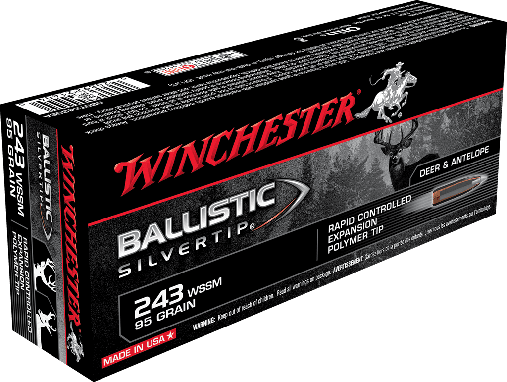 WINCHESTER BALLISTIC SILVERTIP 243 WSSM 95GR 20RD BX 200RD CASE