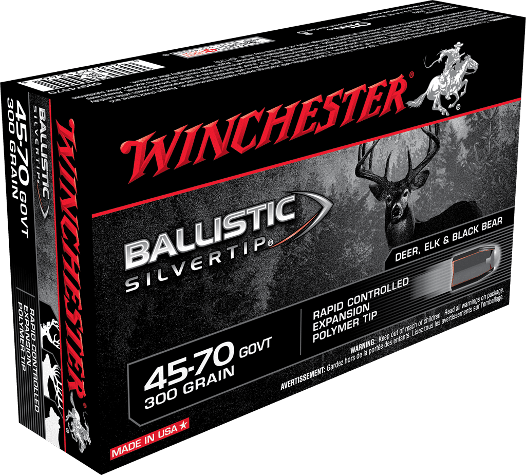WINCHESTER SILVERTIP 45-70 300GR 20RD BX 200RD CASE
