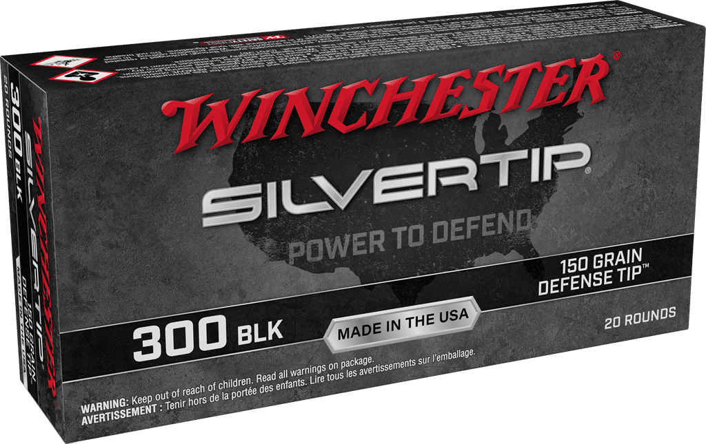 WINCHESTER BALLISTIC SILVERTIP 300 BLACKOUT 150G DEFENSE TIP 20RD BX 200RD CASE