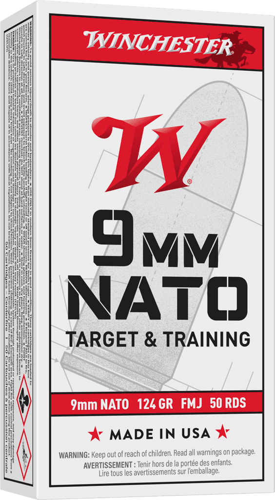 WINCHESTER 9MM 124GR FMJ 50RD BX 500RD CASE