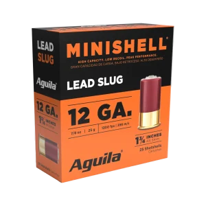 AGUILA 12GA MINI SHELL 1 3/4" 5/8 OZ SLUG 25RD BX 10 BOXES PER CS