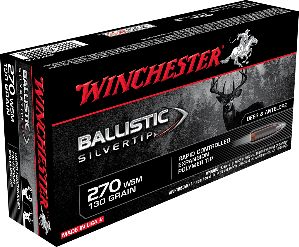 WINCHESTER BALLISTIC SILVERTIP 270WIN 130GR 20RD BX 200RD CASE