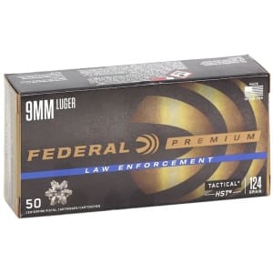 FEDERAL PREM 9MM 124GR HST JHP 50RD BX 1000RD CASE