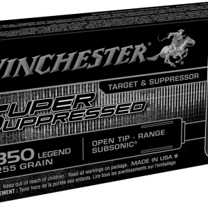 WINCHESTER SUPER SUPPRESSED 350 LEGEND 265GR OPN TIP SUBSONIC 20RD BX 200RD CASE