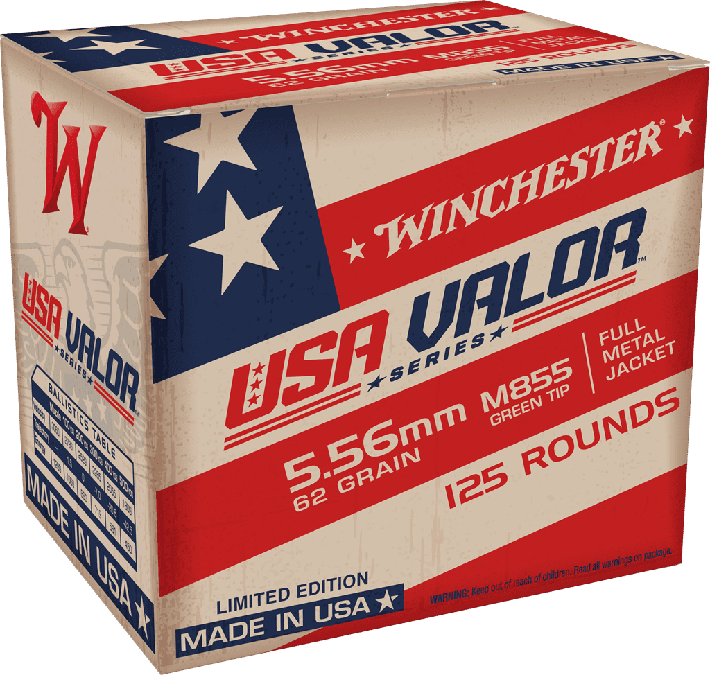 USA VALOR M855 5.56 62G FMJ GRN TIP
