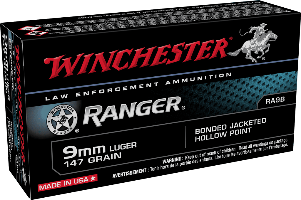 WINCHESTER RANGER 9MM 147GR BJHP