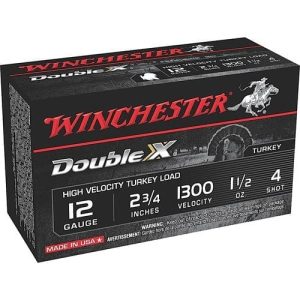 WINCHESTER DOUBLE X 12GA 2-3/4" 1-1/2OZ #4 1300FPS 10RD TRKY