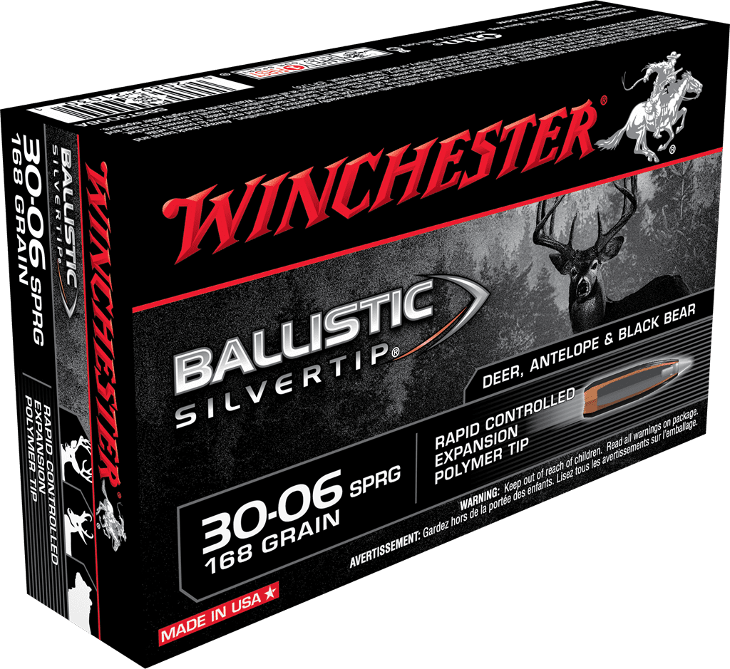 WINCHESTER BALLISTIC SILVERTIP 30-06 168 GR 20RD BX 200RD CASE