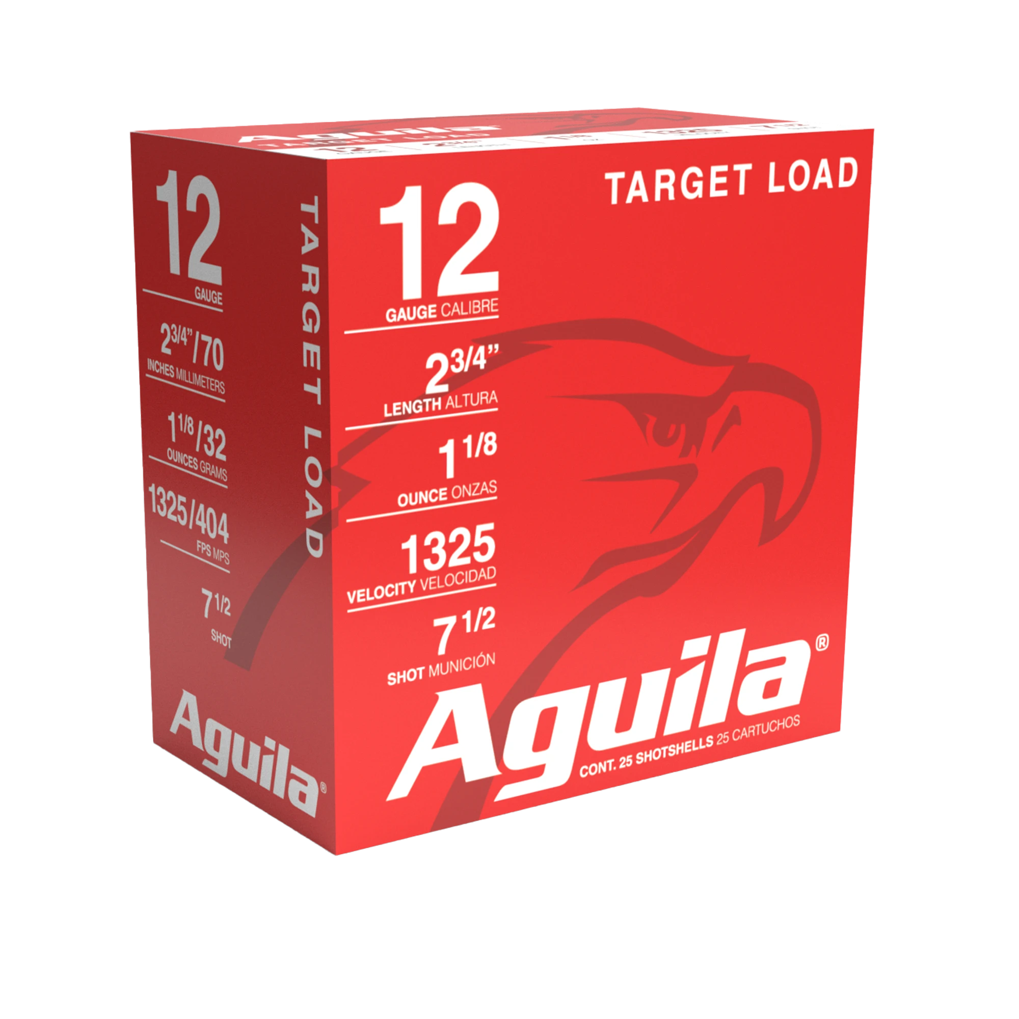 AGUILA 12G 2 3/4" 1-1/8 HV 7.5 25RD BX 10 BXS PER CS
