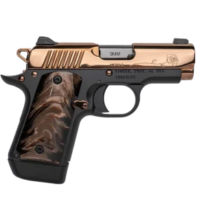 KIMBER MICRO 9 ROSE GOLD 9MM PISTOL ROSE ENGRAVED GODDESS KIRINITE GRIP 1-7RD