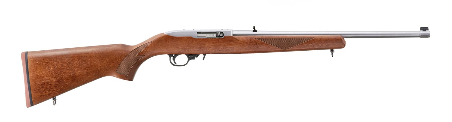 RUGER 10/22 SPORTER 22LR 18.5" STS BBL WALNUT STAINED STOCK, 1-10RD MAG