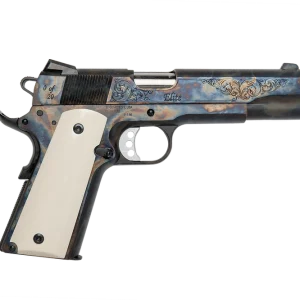 SPRINGFIELD ARMORY PRESIDENTIAL ELITE 45ACP 5" CASE COLOR HARDENED, ENGRAVED, INVORY GRIP, 20 MADE