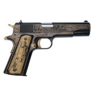 COLT DAVID AND GOLIATH CUSTOM ENGRAVED 1911 45ACP BATTLEWORN CERAKOTE ENGRAVED 1-200 MADE