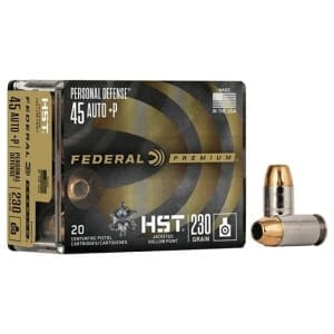 FEDERAL 45 AUTO +P 230GR HST 20 RD/BX 10 BX/CS