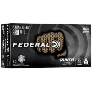 FEDERAL 380 AUTO 85GR PUNCH JHP 50RD/BX 10BX/CS