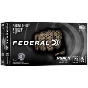 FEDERAL 40 S&W 165GR PUNCH JHP 50RD/BX 10BX/CS